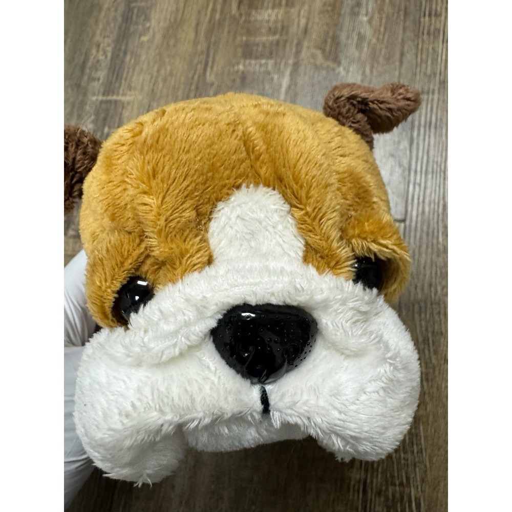 Ganz Lil Kinz Bulldog Plush Stuffed Dog Toy Brown White HS126 Retired 2007